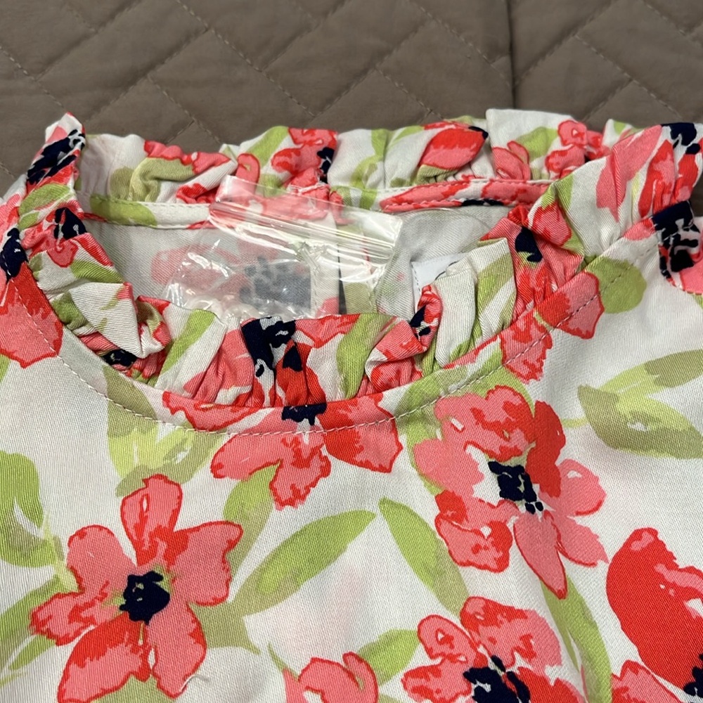 CALLIE PINK FLORAL RUFFLE TANK/NWT/Small - Picture 9 of 15